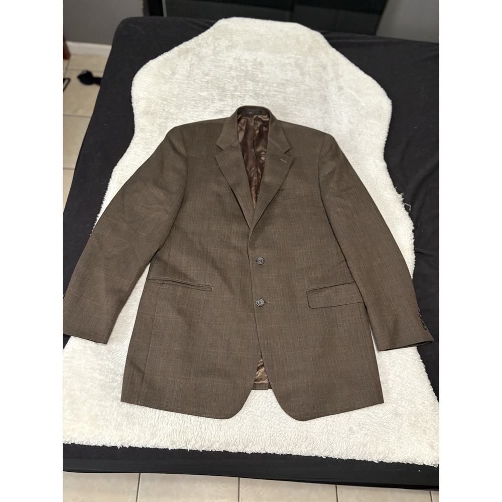 Lauren Ralph‎ Lauren Men's Brown Wool Herringbone Sport Blazer Jacket Size 42L